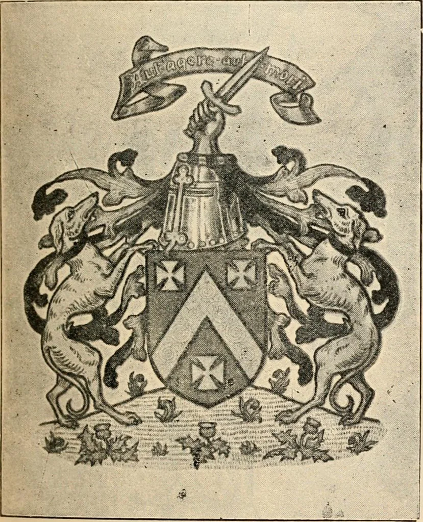 An illustration from Armorial families : a directory of gentlemen of coat-armour, 1905, leaf 108