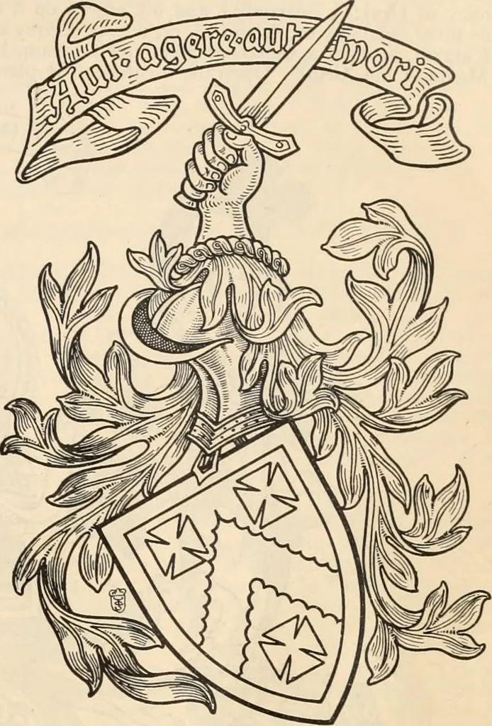 An illustration from Armorial families : a directory of gentlemen of coat-armour, 1905, leaf 108