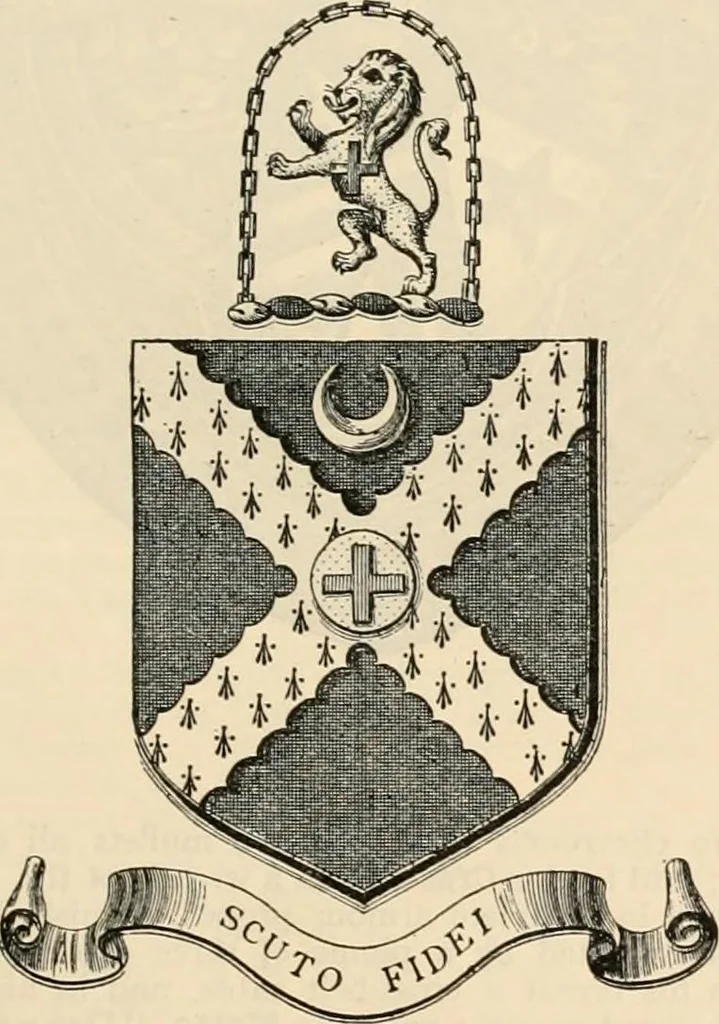 An illustration from Armorial families : a directory of gentlemen of coat-armour, 1905, leaf 1080