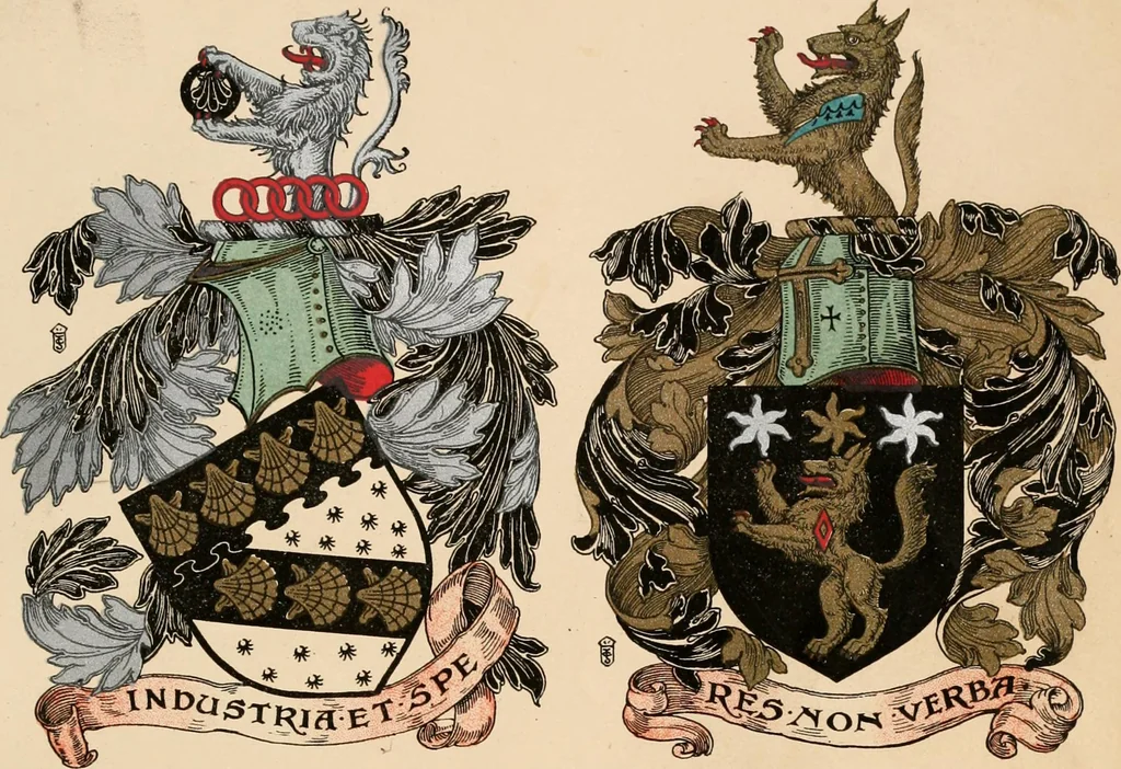 An illustration from Armorial families : a directory of gentlemen of coat-armour, 1905, leaf 1086