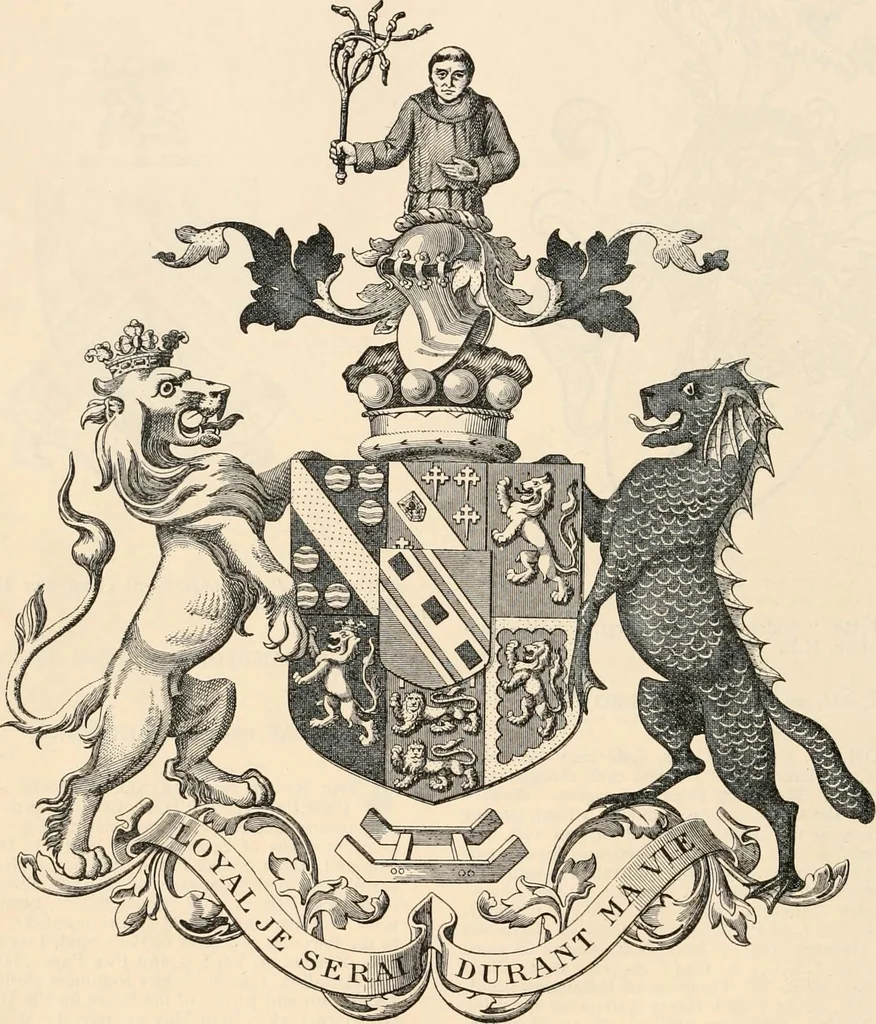 An illustration from Armorial families : a directory of gentlemen of coat-armour, 1905, leaf 1089