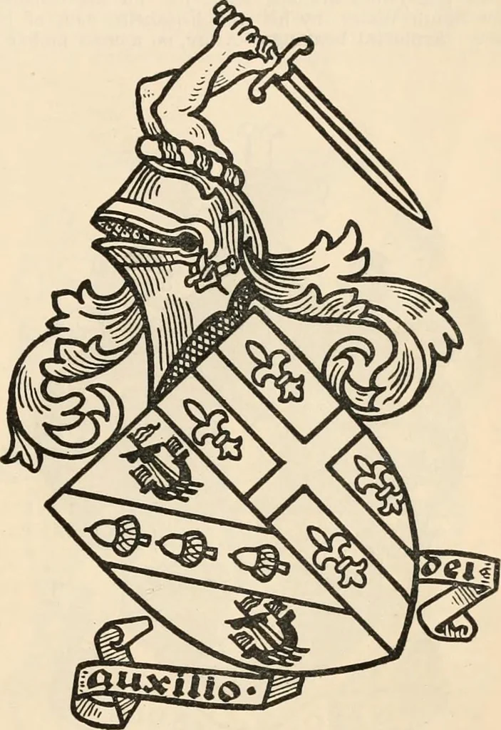 An illustration from Armorial families : a directory of gentlemen of coat-armour, 1905, leaf 1090