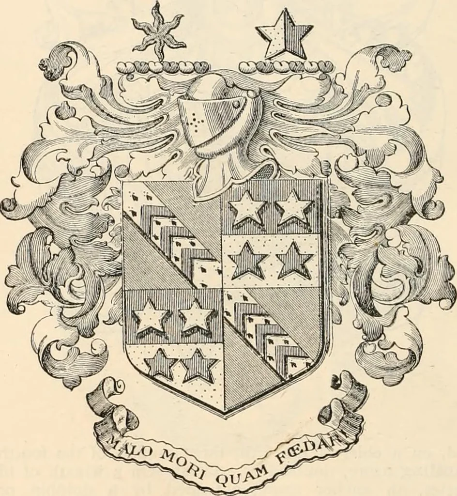 An illustration from Armorial families : a directory of gentlemen of coat-armour, 1905, leaf 1095