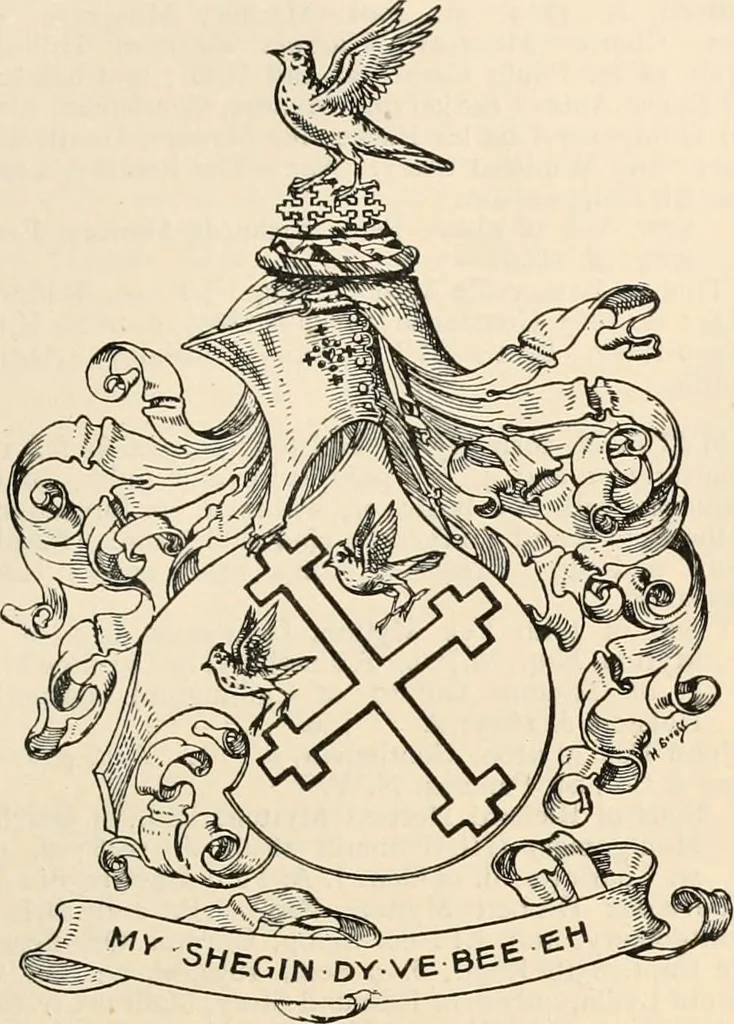 An illustration from Armorial families : a directory of gentlemen of coat-armour, 1905, leaf 1096