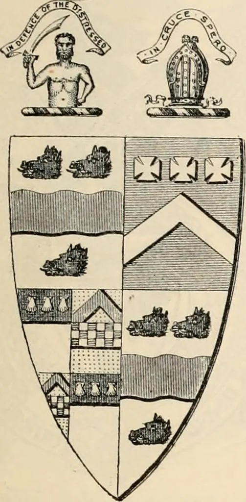 An illustration from Armorial families : a directory of gentlemen of coat-armour, 1905, leaf 110