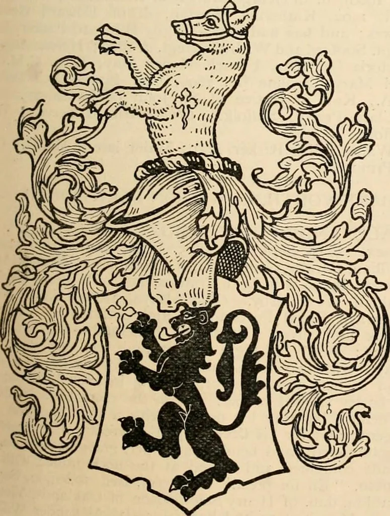An illustration from Armorial families : a directory of gentlemen of coat-armour, 1905, leaf 110