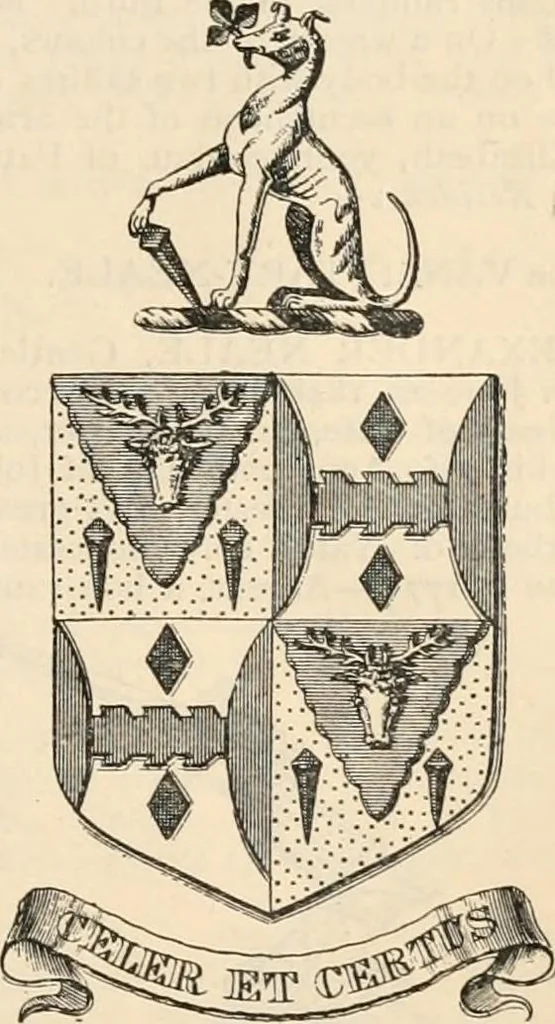 An illustration from Armorial families : a directory of gentlemen of coat-armour, 1905, leaf 1100