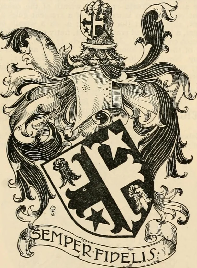 An illustration from Armorial families : a directory of gentlemen of coat-armour, 1905, leaf 1102