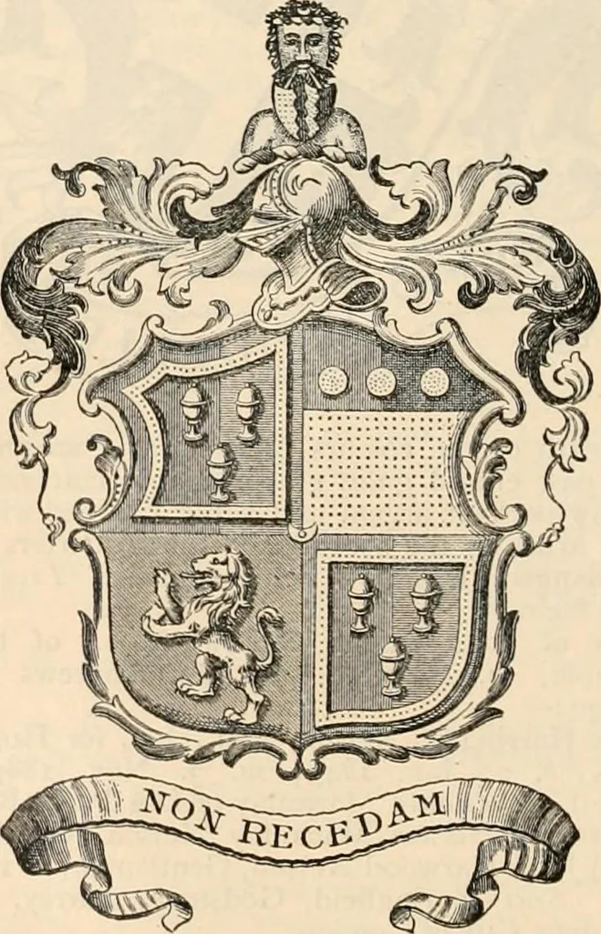 An illustration from Armorial families : a directory of gentlemen of coat-armour, 1905, leaf 1103