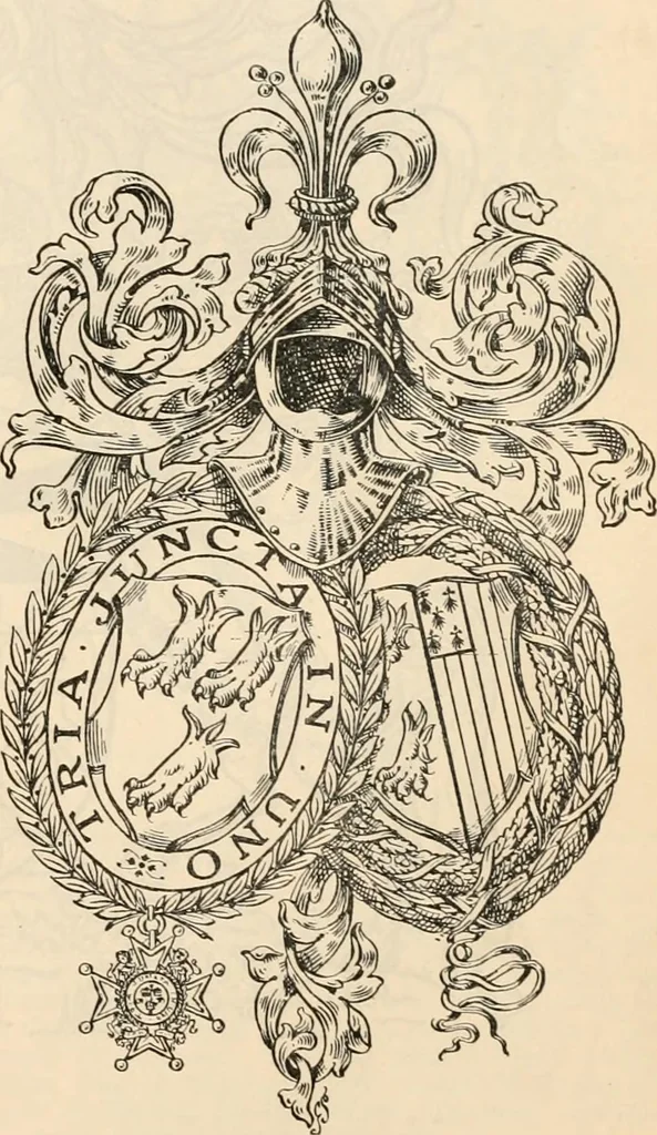 An illustration from Armorial families : a directory of gentlemen of coat-armour, 1905, leaf 1104