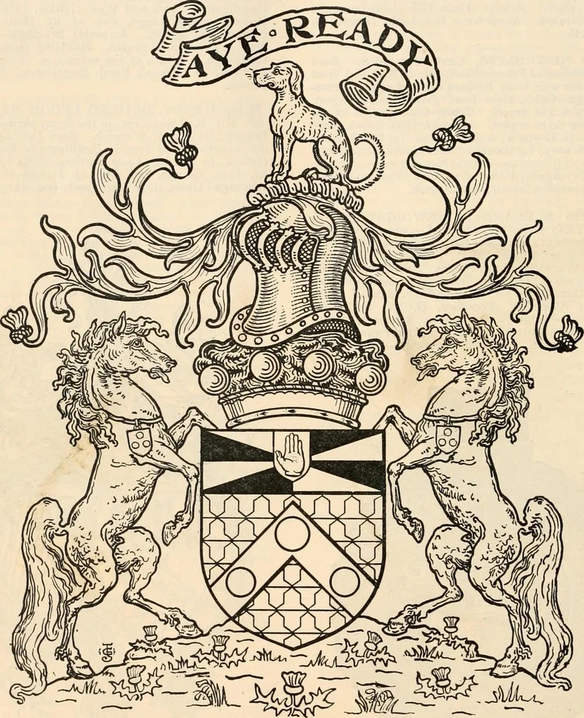 An illustration from Armorial families : a directory of gentlemen of coat-armour, 1905, leaf 1105