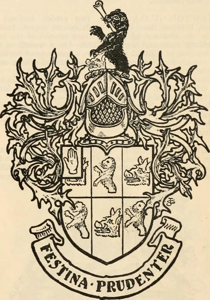 An illustration from Armorial families : a directory of gentlemen of coat-armour, 1905, leaf 1106