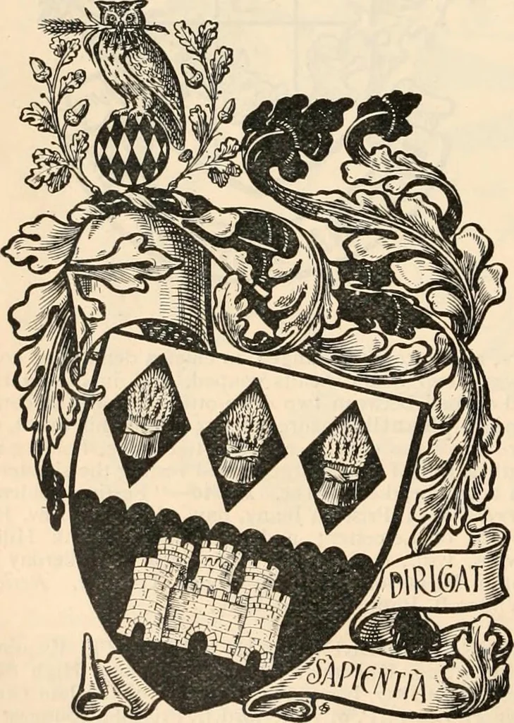 An illustration from Armorial families : a directory of gentlemen of coat-armour, 1905, leaf 1107