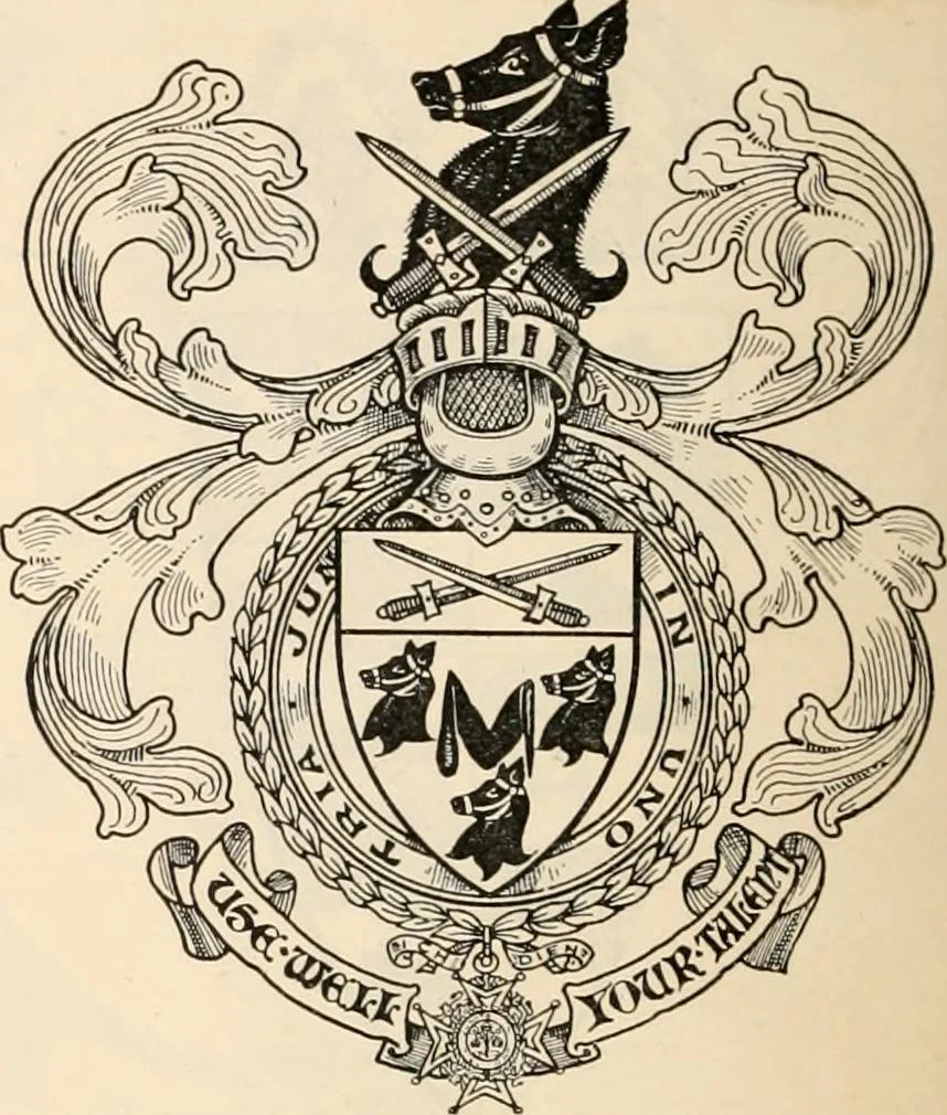 An illustration from Armorial families : a directory of gentlemen of coat-armour, 1905, leaf 111