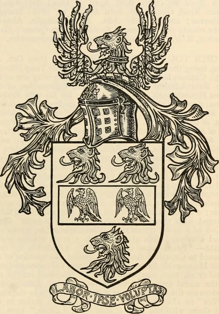 An illustration from Armorial families : a directory of gentlemen of coat-armour, 1905, leaf 1110