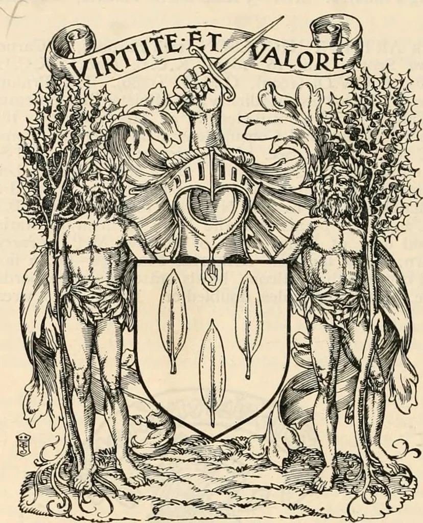 An illustration from Armorial families : a directory of gentlemen of coat-armour, 1905, leaf 1113