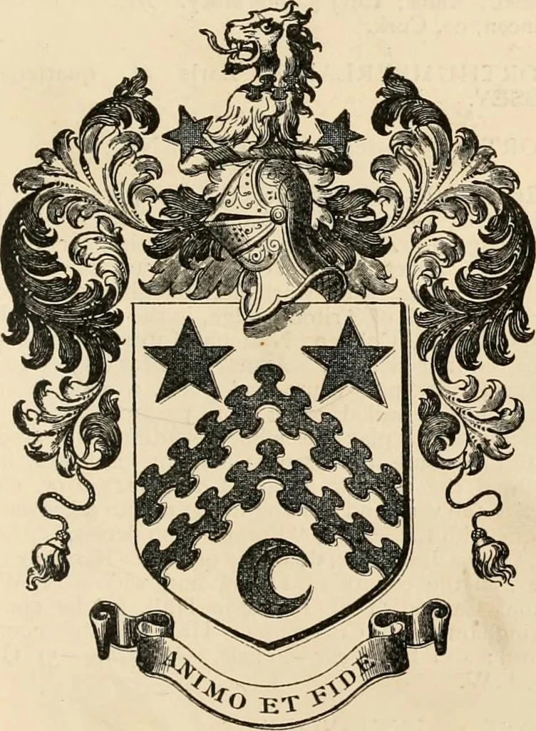 An illustration from Armorial families : a directory of gentlemen of coat-armour, 1905, leaf 1116