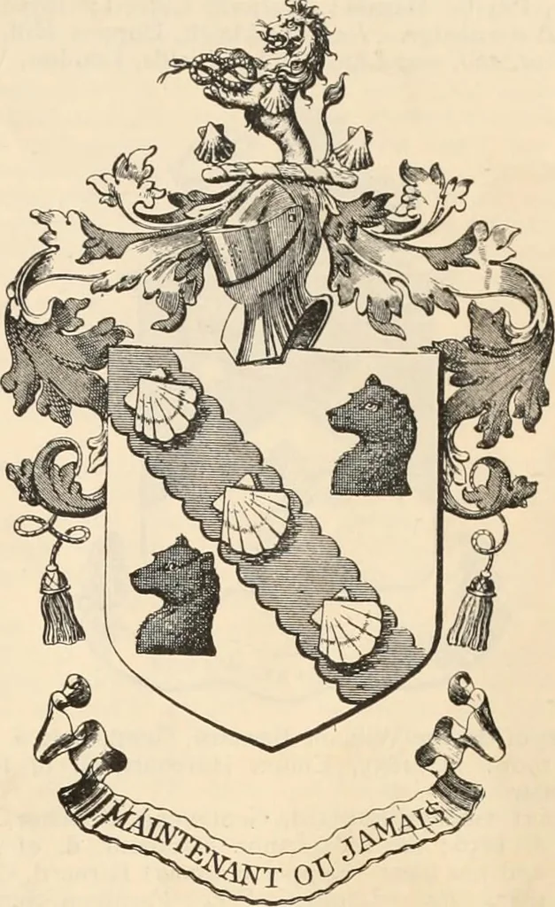 An illustration from Armorial families : a directory of gentlemen of coat-armour, 1905, leaf 112