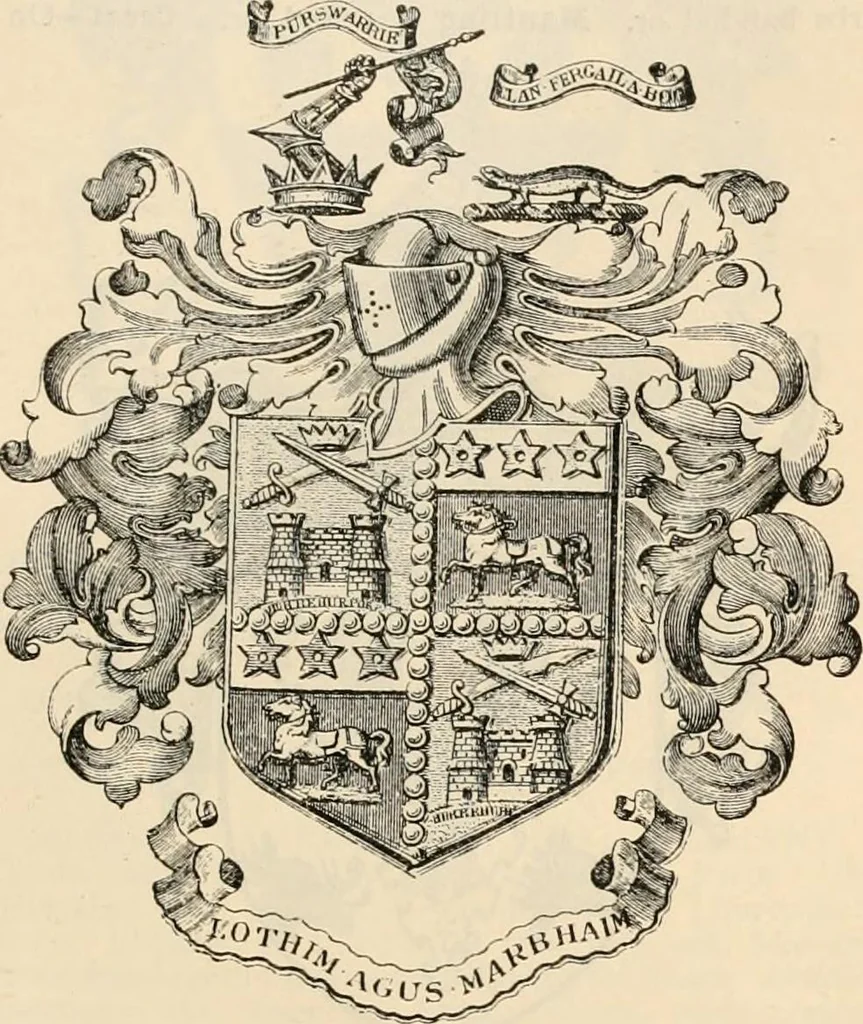 An illustration from Armorial families : a directory of gentlemen of coat-armour, 1905, leaf 1128