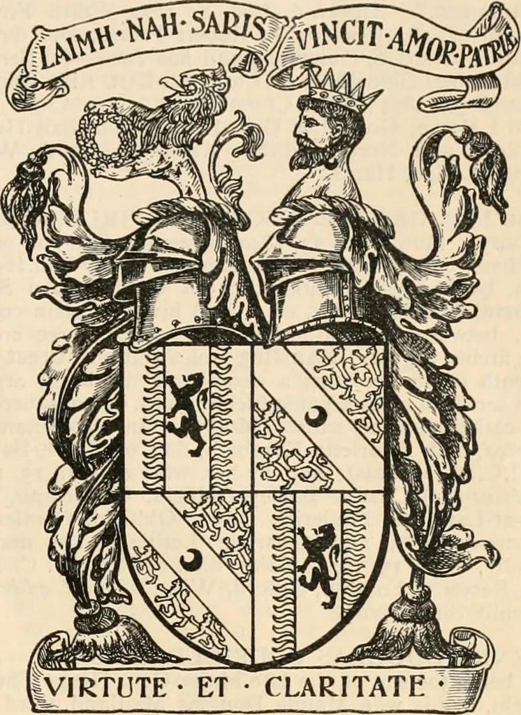 An illustration from Armorial families : a directory of gentlemen of coat-armour, 1905, leaf 1128