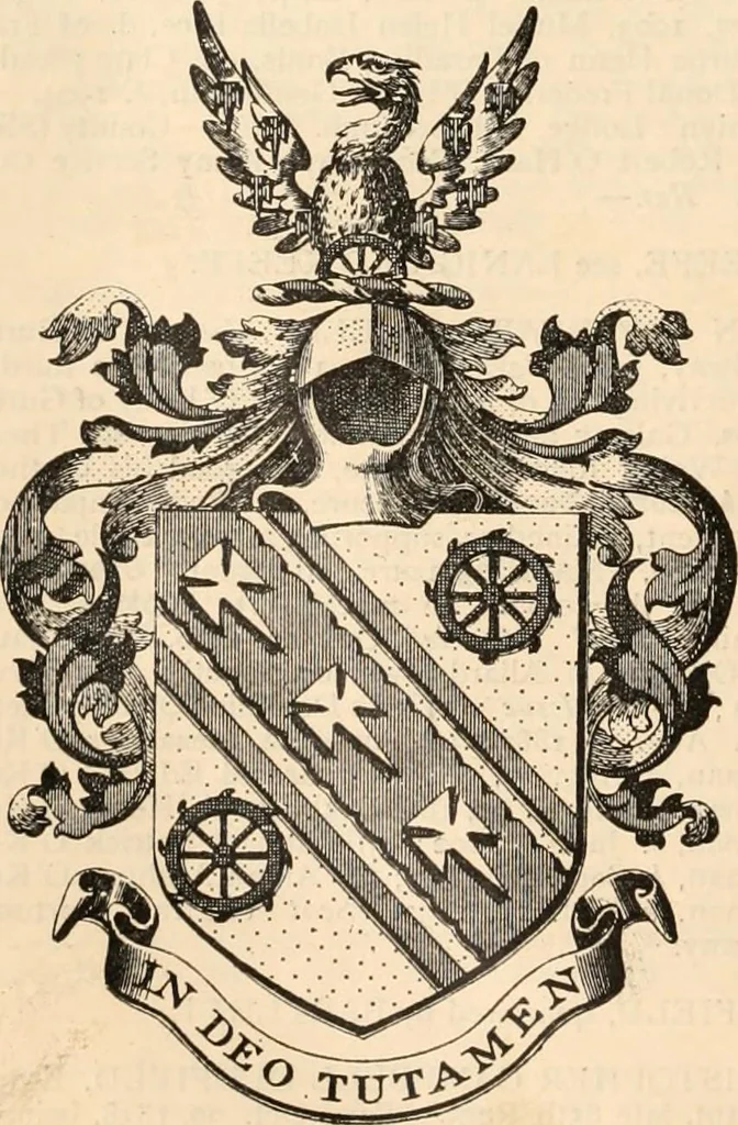 An illustration from Armorial families : a directory of gentlemen of coat-armour, 1905, leaf 1129