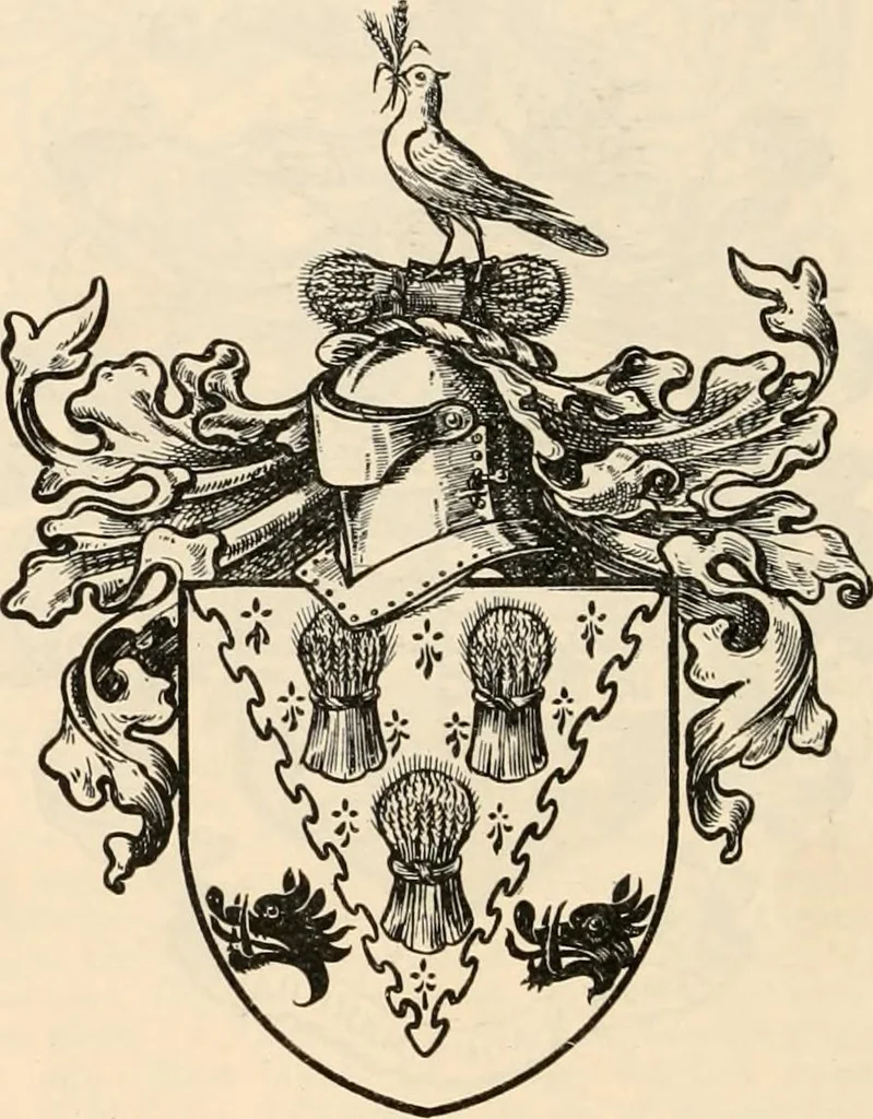 An illustration from Armorial families : a directory of gentlemen of coat-armour, 1905, leaf 1129