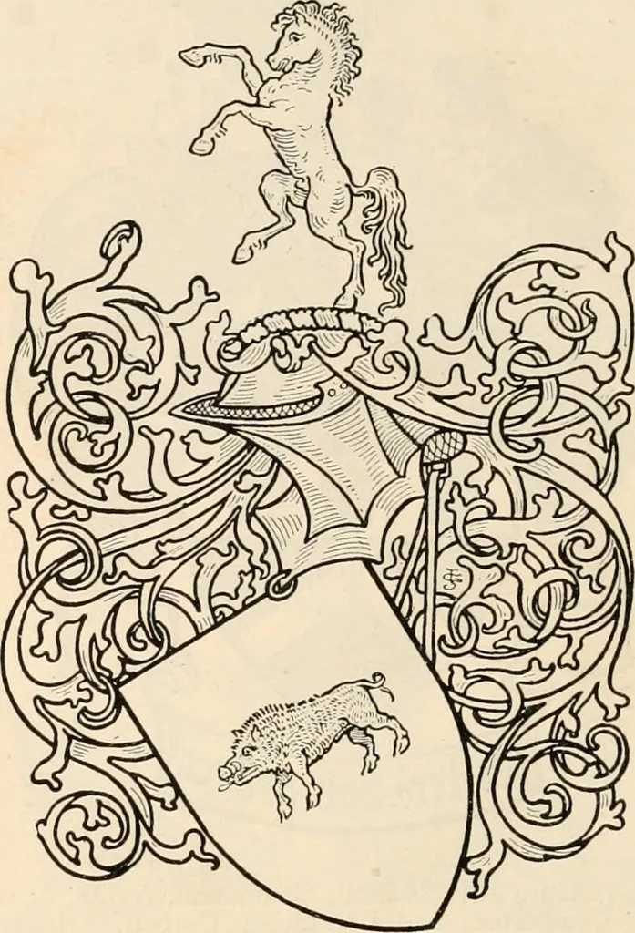 An illustration from Armorial families : a directory of gentlemen of coat-armour, 1905, leaf 1131