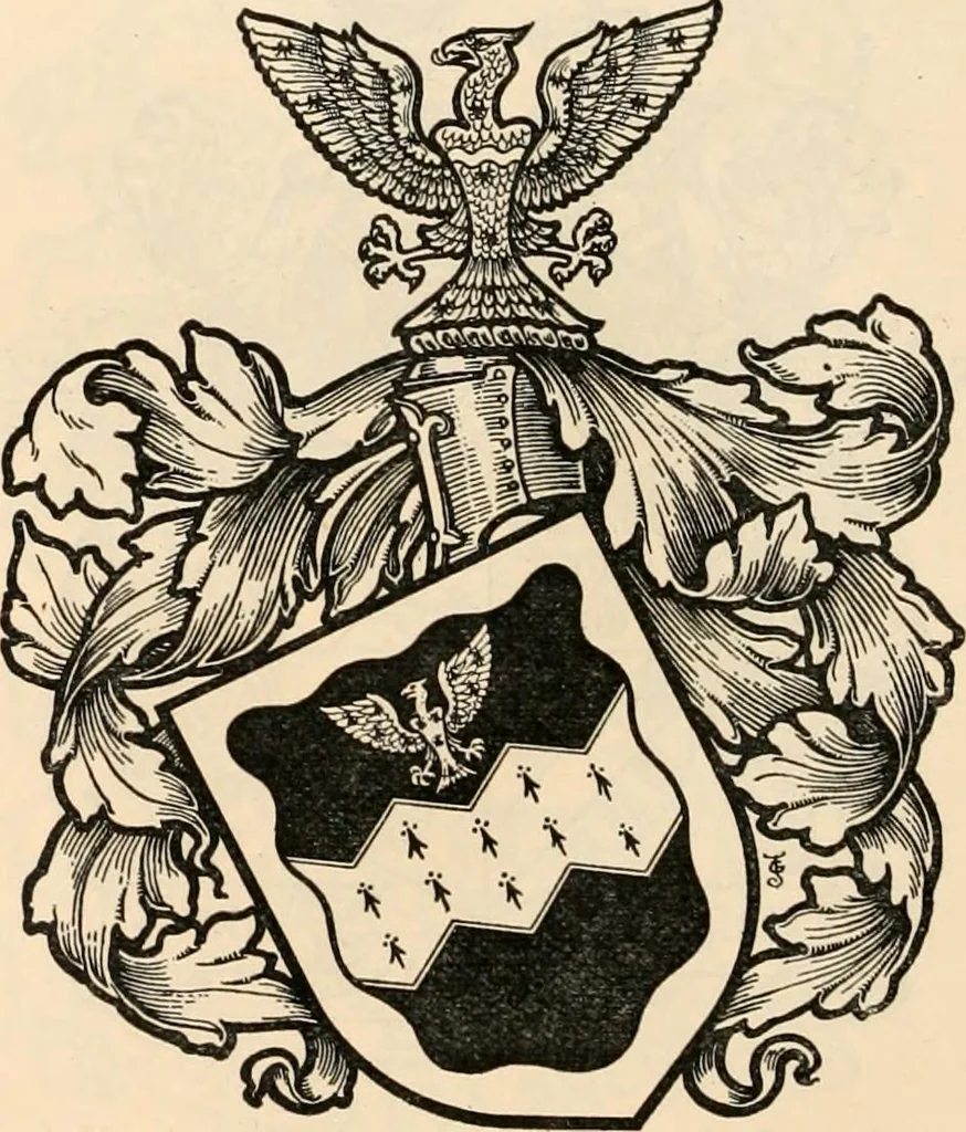 An illustration from Armorial families : a directory of gentlemen of coat-armour, 1905, leaf 1137
