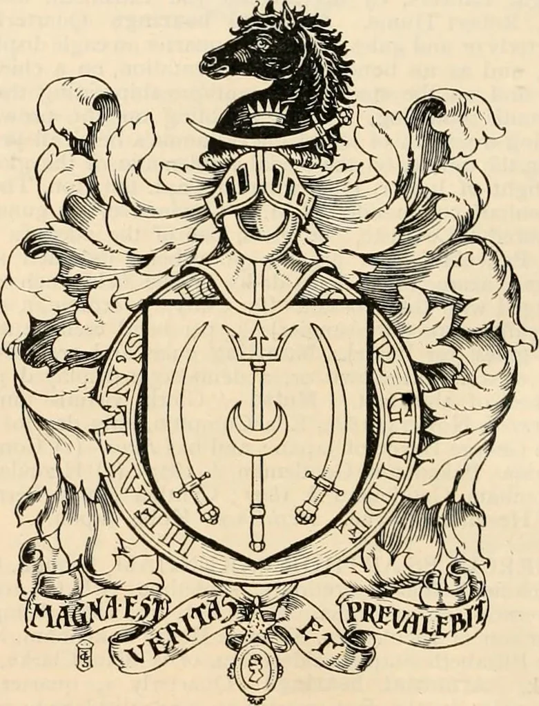 An illustration from Armorial families : a directory of gentlemen of coat-armour, 1905, leaf 1143