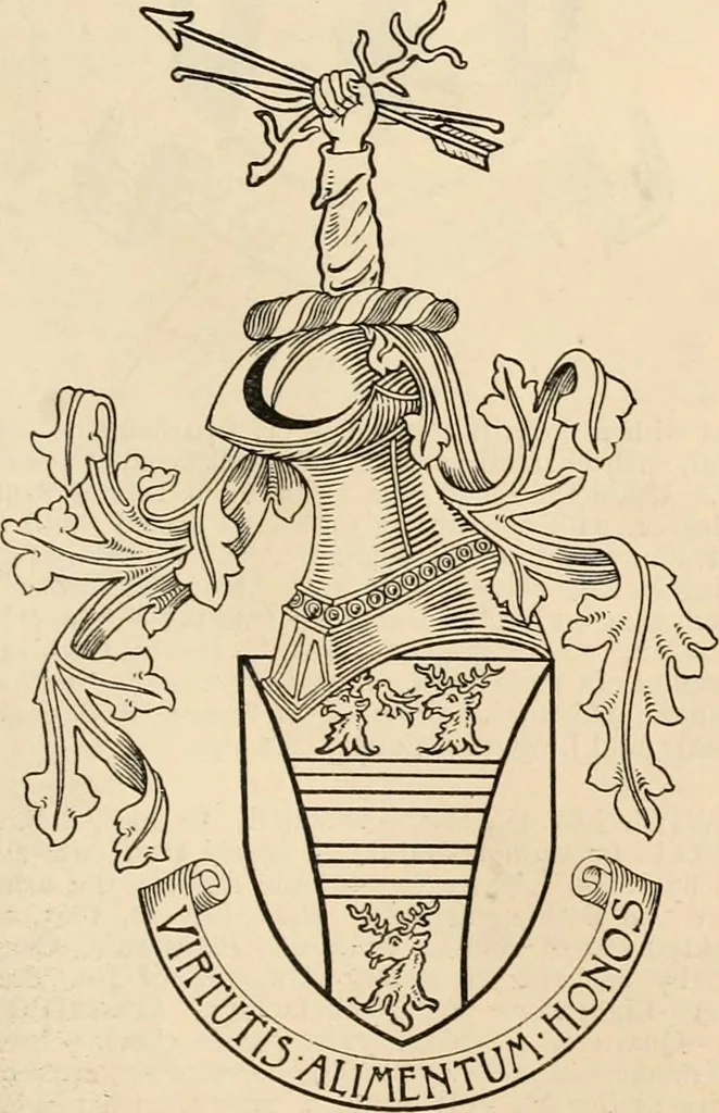 An illustration from Armorial families : a directory of gentlemen of coat-armour, 1905, leaf 1148