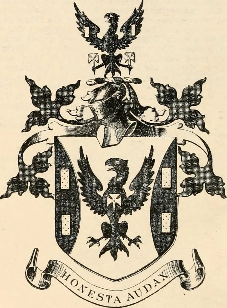 An illustration from Armorial families : a directory of gentlemen of coat-armour, 1905, leaf 1149