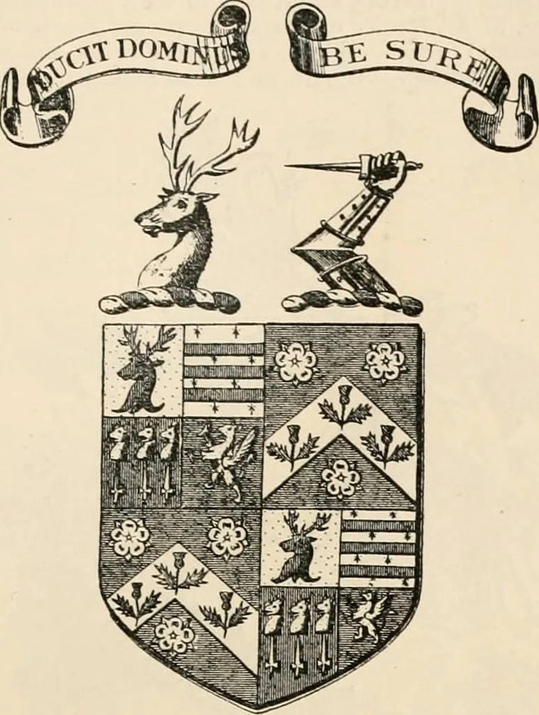 An illustration from Armorial families : a directory of gentlemen of coat-armour, 1905, leaf 1154