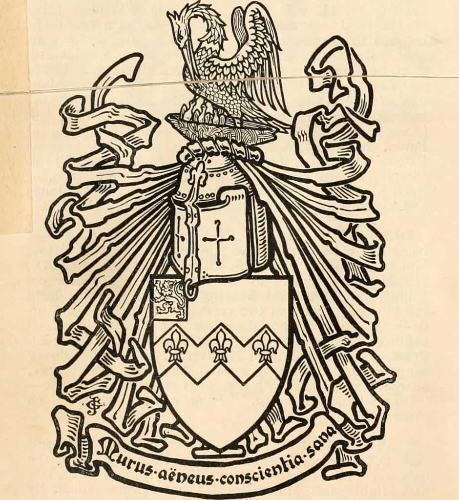 An illustration from Armorial families : a directory of gentlemen of coat-armour, 1905, leaf 1155