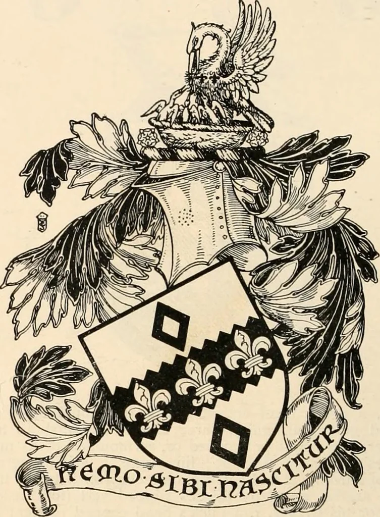 An illustration from Armorial families : a directory of gentlemen of coat-armour, 1905, leaf 1155