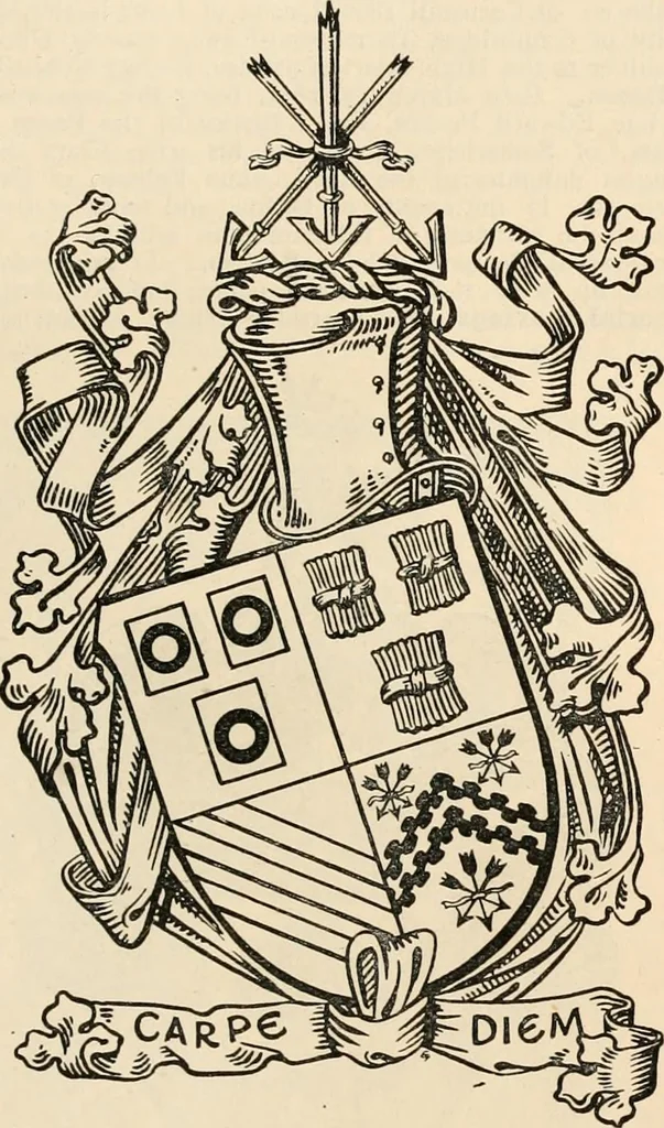 An illustration from Armorial families : a directory of gentlemen of coat-armour, 1905, leaf 1158