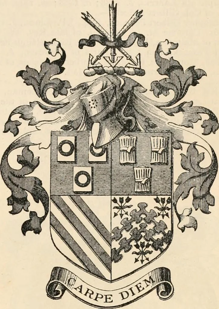 An illustration from Armorial families : a directory of gentlemen of coat-armour, 1905, leaf 1158