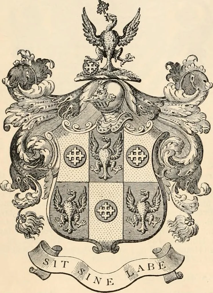 An illustration from Armorial families : a directory of gentlemen of coat-armour, 1905, leaf 1159