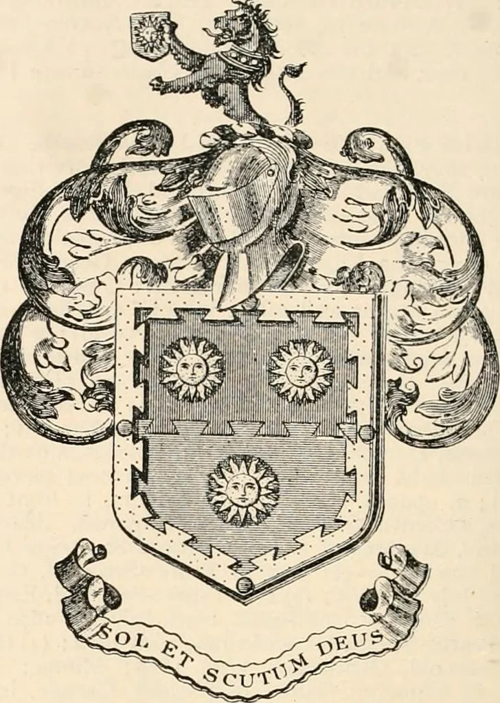 An illustration from Armorial families : a directory of gentlemen of coat-armour, 1905, leaf 1161