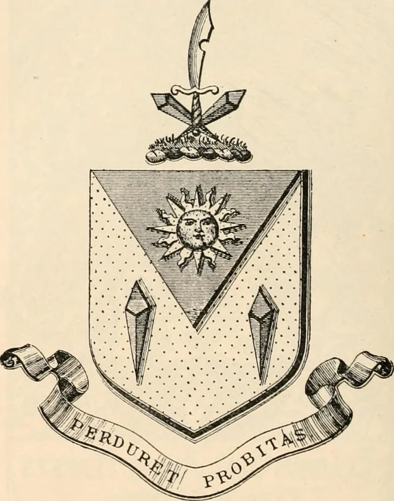 An illustration from Armorial families : a directory of gentlemen of coat-armour, 1905, leaf 1161