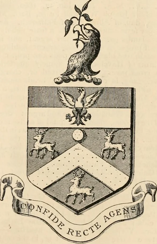 An illustration from Armorial families : a directory of gentlemen of coat-armour, 1905, leaf 1162