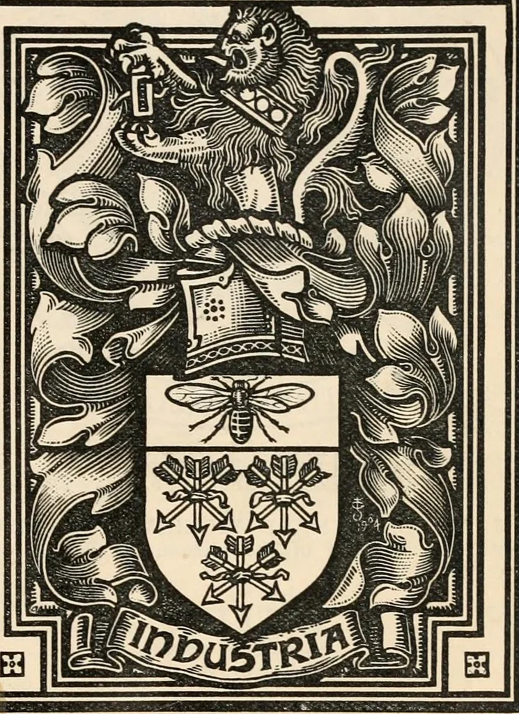 An illustration from Armorial families : a directory of gentlemen of coat-armour, 1905, leaf 1166