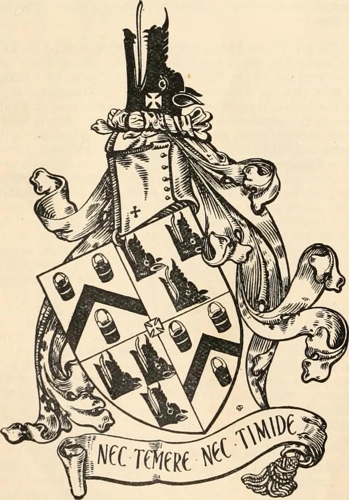 An illustration from Armorial families : a directory of gentlemen of coat-armour, 1905, leaf 1169