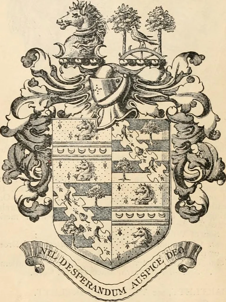 An illustration from Armorial families : a directory of gentlemen of coat-armour, 1905, leaf 118