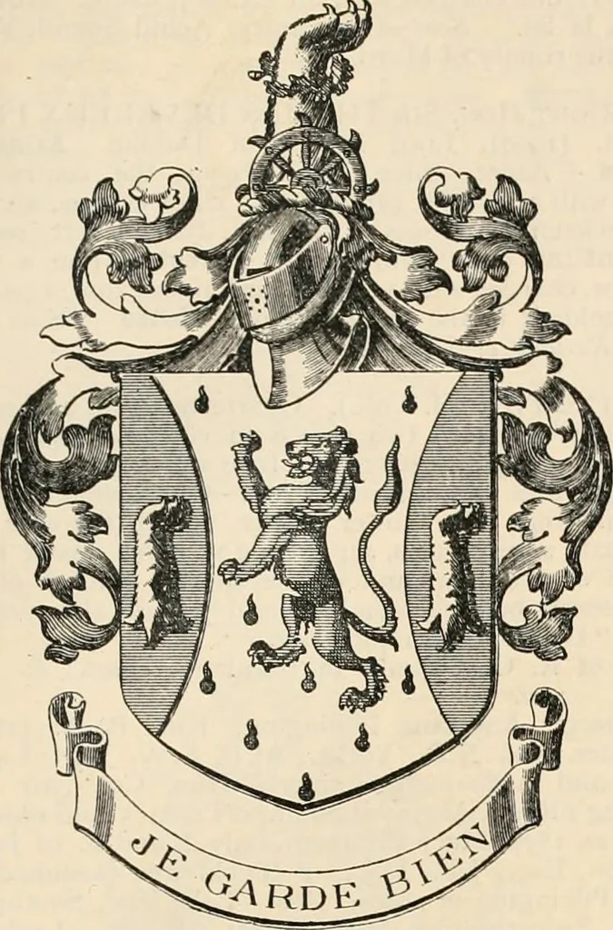 An illustration from Armorial families : a directory of gentlemen of coat-armour, 1905, leaf 1180