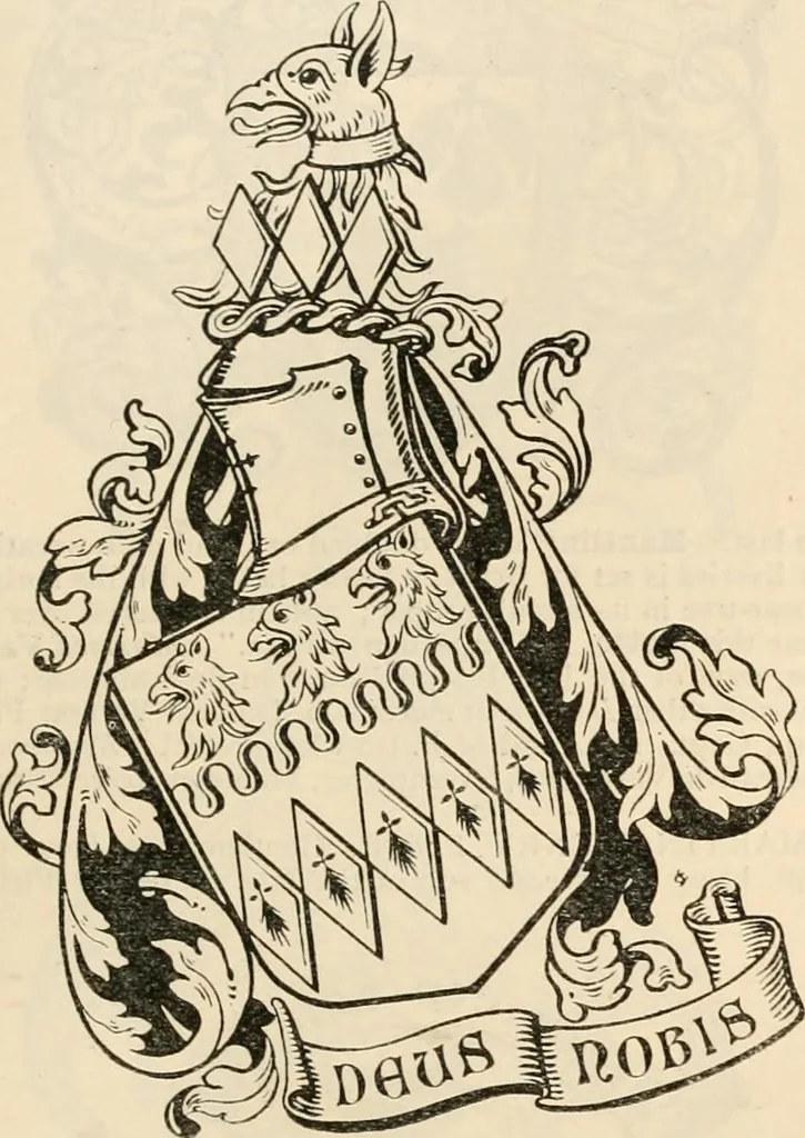 An illustration from Armorial families : a directory of gentlemen of coat-armour, 1905, leaf 1182