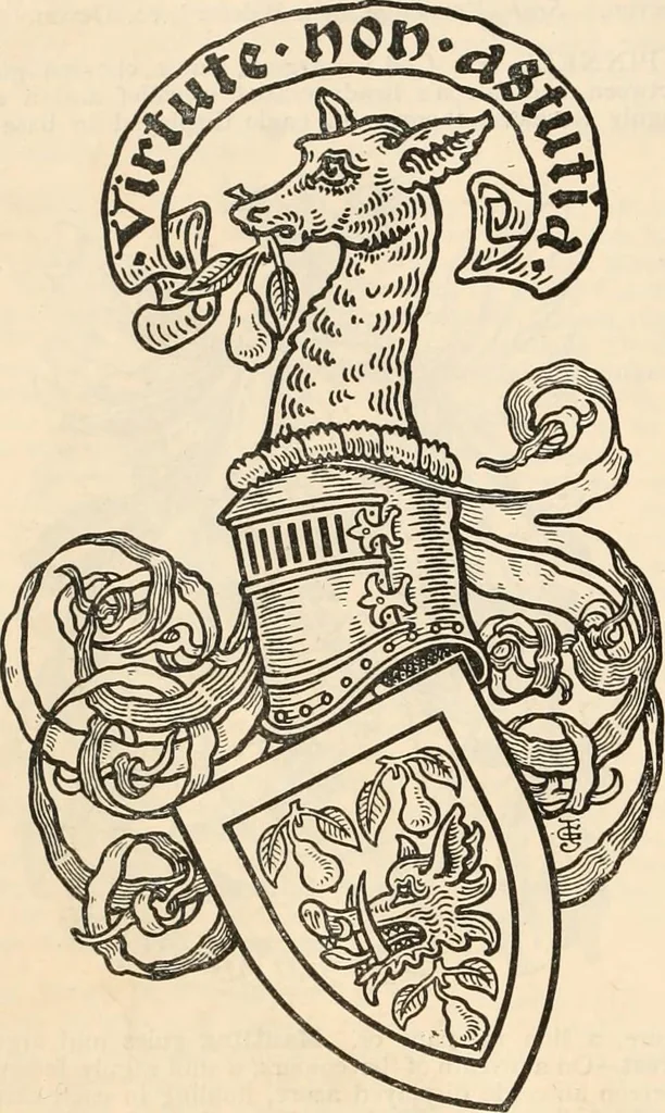 An illustration from Armorial families : a directory of gentlemen of coat-armour, 1905, leaf 1183