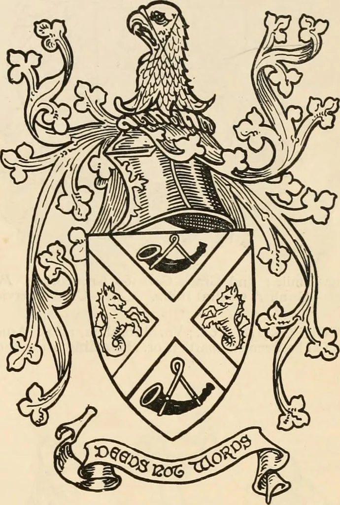An illustration from Armorial families : a directory of gentlemen of coat-armour, 1905, leaf 1184