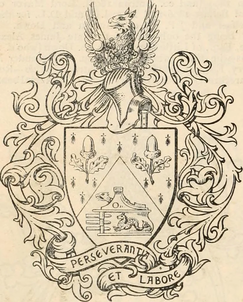 An illustration from Armorial families : a directory of gentlemen of coat-armour, 1905, leaf 1185