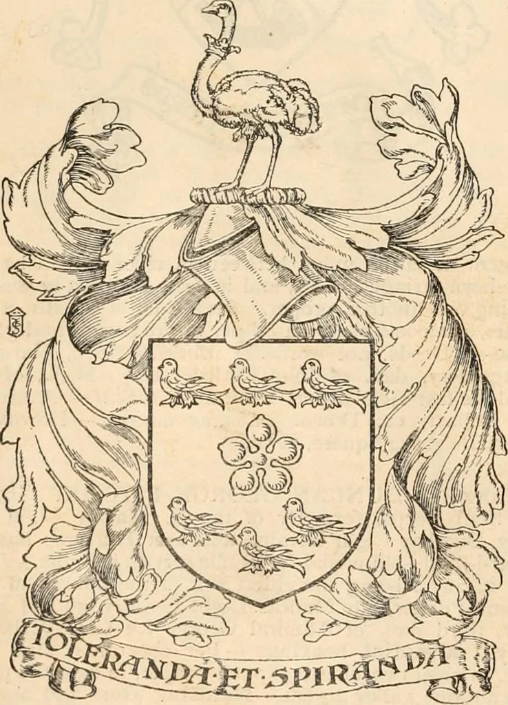 An illustration from Armorial families : a directory of gentlemen of coat-armour, 1905, leaf 1185