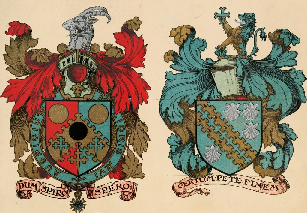 An illustration from Armorial families : a directory of gentlemen of coat-armour, 1905, leaf 1186